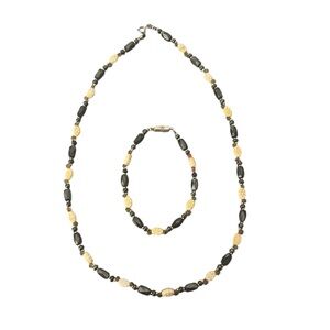 Artisan Made Magnetic Beaded Necklace & Bracelet Jewelry Set Lot Bohemian